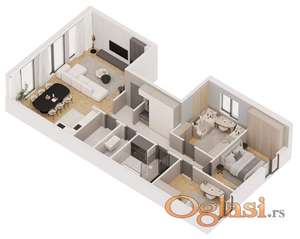 NA PRODAJU - Stan površine 98 m² sa panoramskim pogledom + 2 garažna mesta